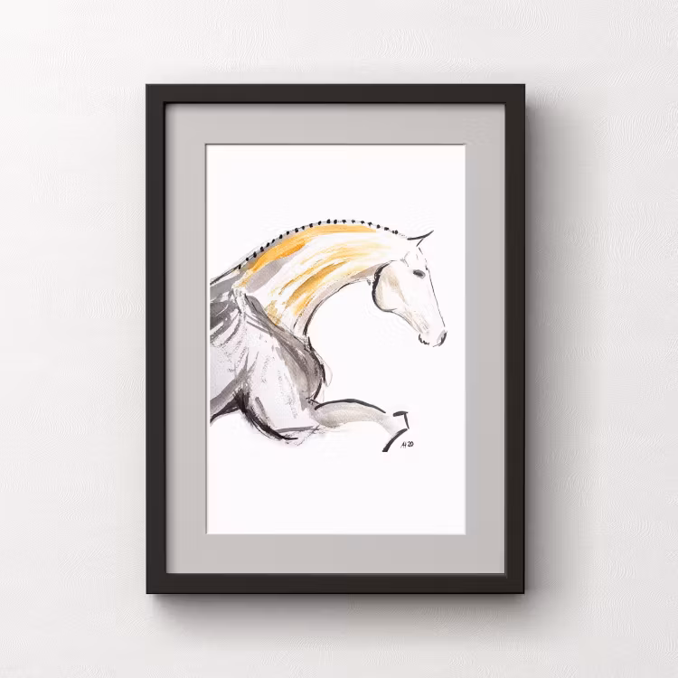 H & H Art Print 21x30 - Jumping