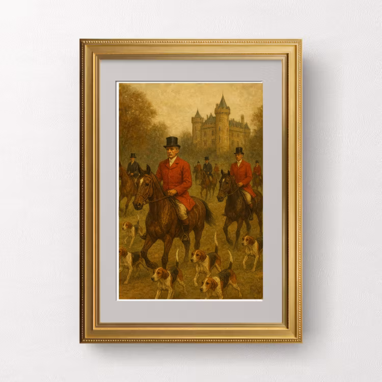 H & H Poster 21x30 - Antique Foxhunt