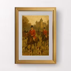 H & H Poster 21x30 - Antique Foxhunt