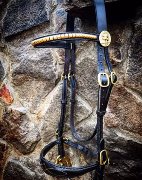 Exclusive hand-sewn show bridle