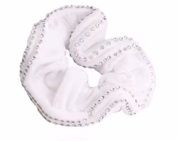 Hair Scrunchie White Velvet