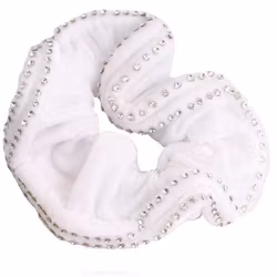 Hair Scrunchie White Velvet