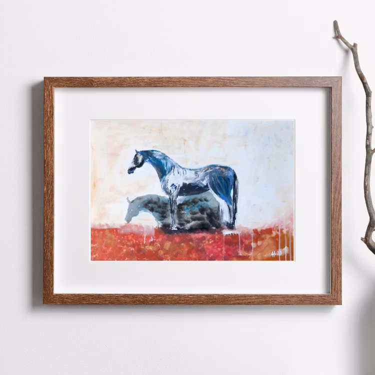 H & H Art Print 30x40 - Blue Stallion
