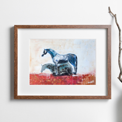 H & H Art Print 30x40 - Blue Stallion