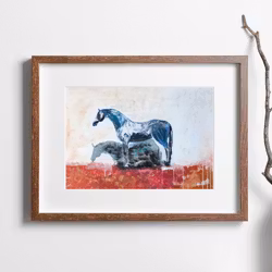 H & H Art Print 30x40 - Blue Stallion