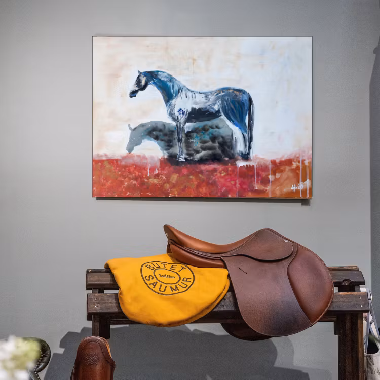 H & H Art Print - Blue Stallion