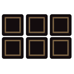Classic Black Coasters