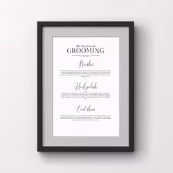 H & H Poster 30x40 - Grooming