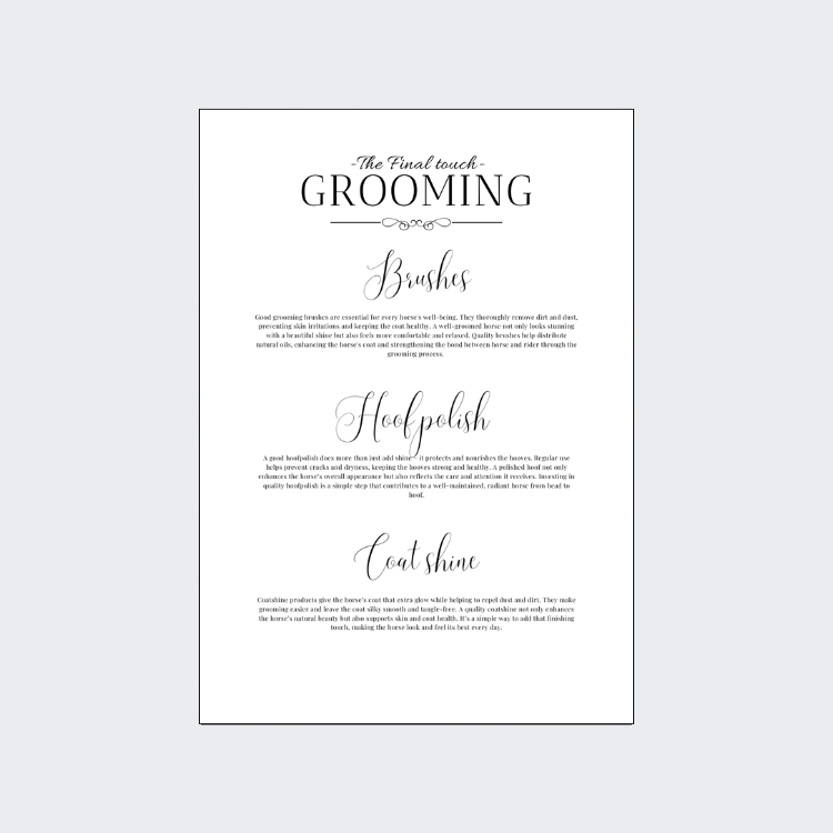 H & H Poster 30x40 - Grooming