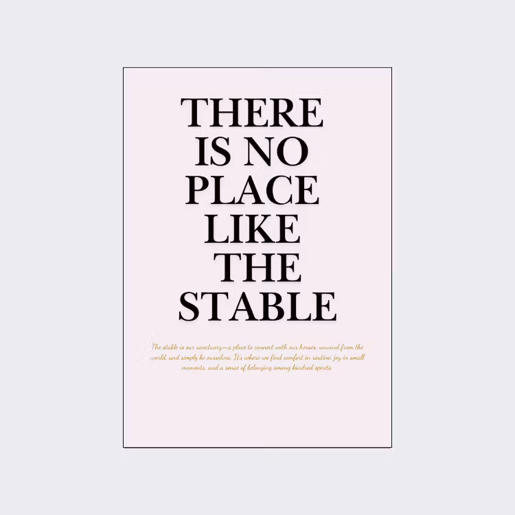 H & H Poster 30x40 - The Stable