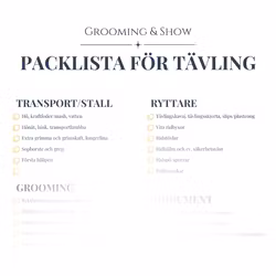 Packlista för tävling