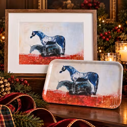H & H Blue Stallion - Bricka & Art Print