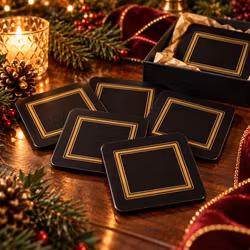 Classic Black Coasters
