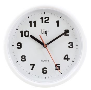 Tiq Väggur 24,5 cm Vit urtavla Vit Ram