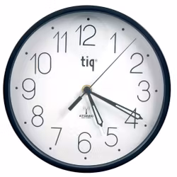 Tiq väggur med ram i plast, radiokontrollerad, 22,5 cm - W99151RC