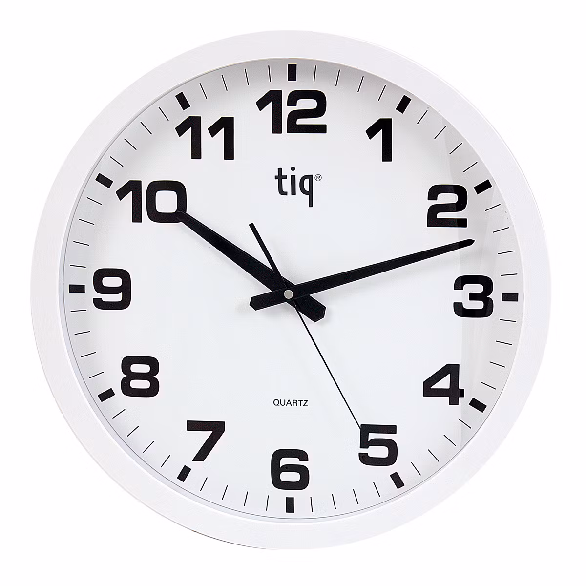Tiq Väggur 40 cm Vit urtavla Vit ram