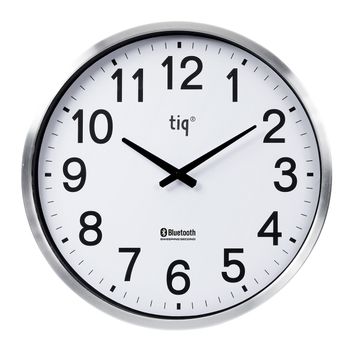 Tiq Väggur 50cm Bluetooth Vit urtavla aluminium ram