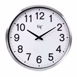 Tiq Väggur Utomhus 50cm Vit urtavla Aluminium ram