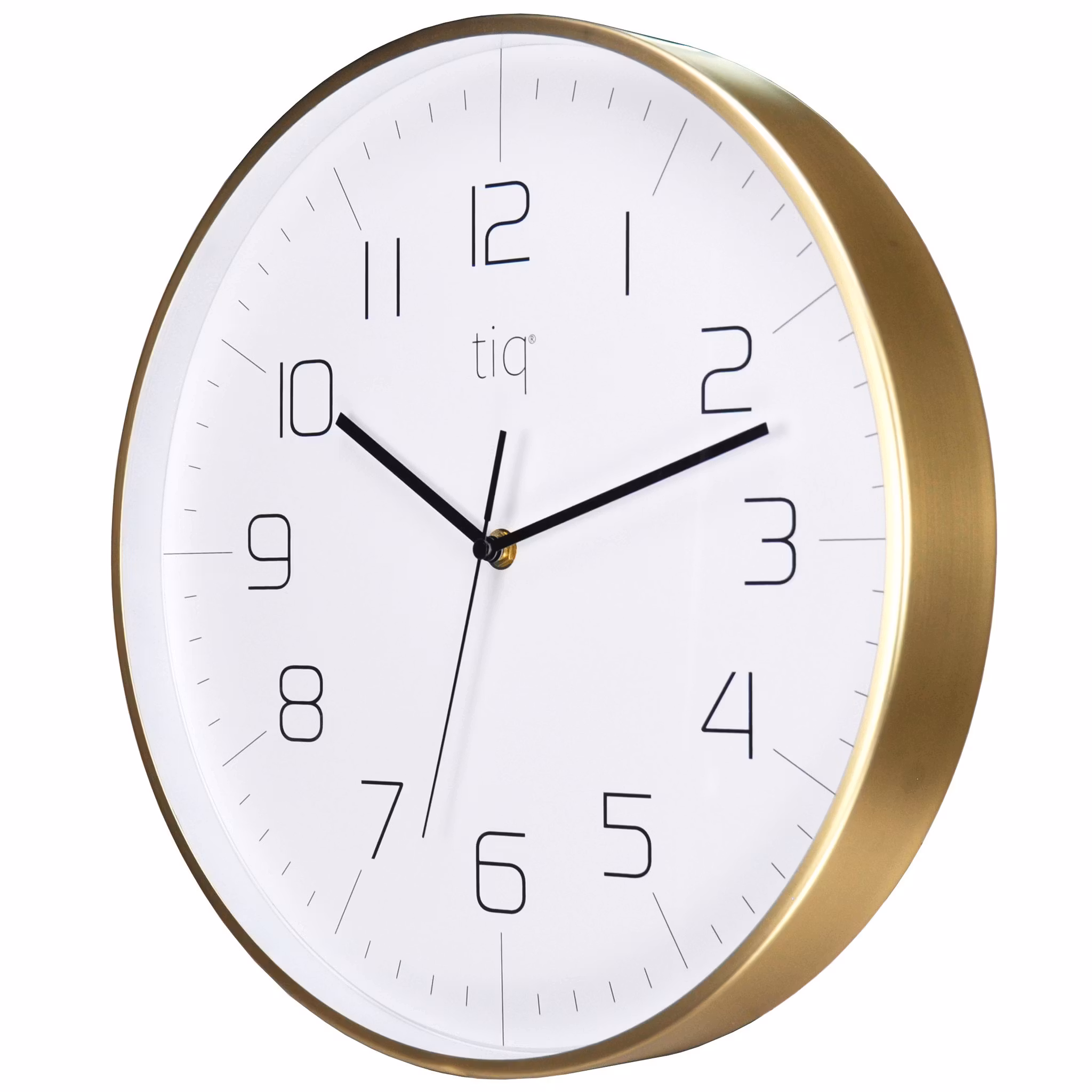 Tiq Väggur Design Guld Ram 34 cm