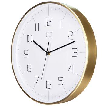 Tiq Väggur Design Guld Ram 34 cm