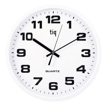 Tiq Väggur 22,5 cm Plast Svepande visare Vit