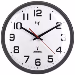 Tiq Väggur Radiokontr. Plast Svart Ram 34,8 cm