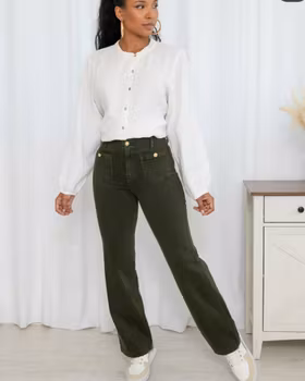 Kaki pocket jeans