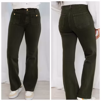 Kaki pocket jeans