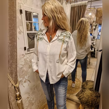 Musy Muse Paris skjorte med broderier