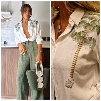 Musy Muse Paris skjorte med broderier