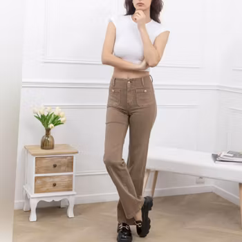 Brun Pocket jeans Miss Bon