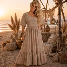 Beige/brun kjole Mapp  Moondust