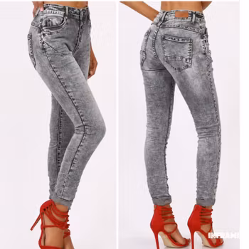 Grå memert Toxik jeans