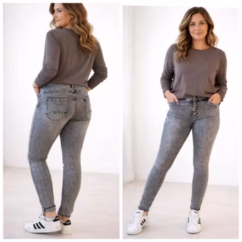 Grå memert Toxik jeans