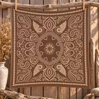 Paisley skjerf  brun og beige fra Pepper