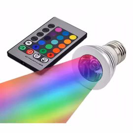 RGB led lampa 16  färger + E27 fjärrkontroll