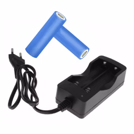 LC5 Laddare + 2 x 18650 Litium Batterier