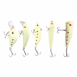 Fluorescerande wobblers, 5 st