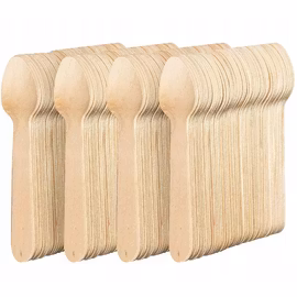 Eko engångssked i trä, 100 st