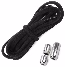 Skosnören utan "snörning" 2 st, svart