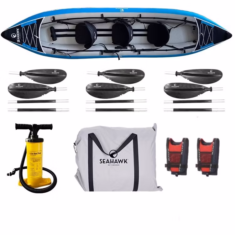 Seahawk Aero K2/K3 - Uppblåsbar Kajak 2-3 personer - Paket