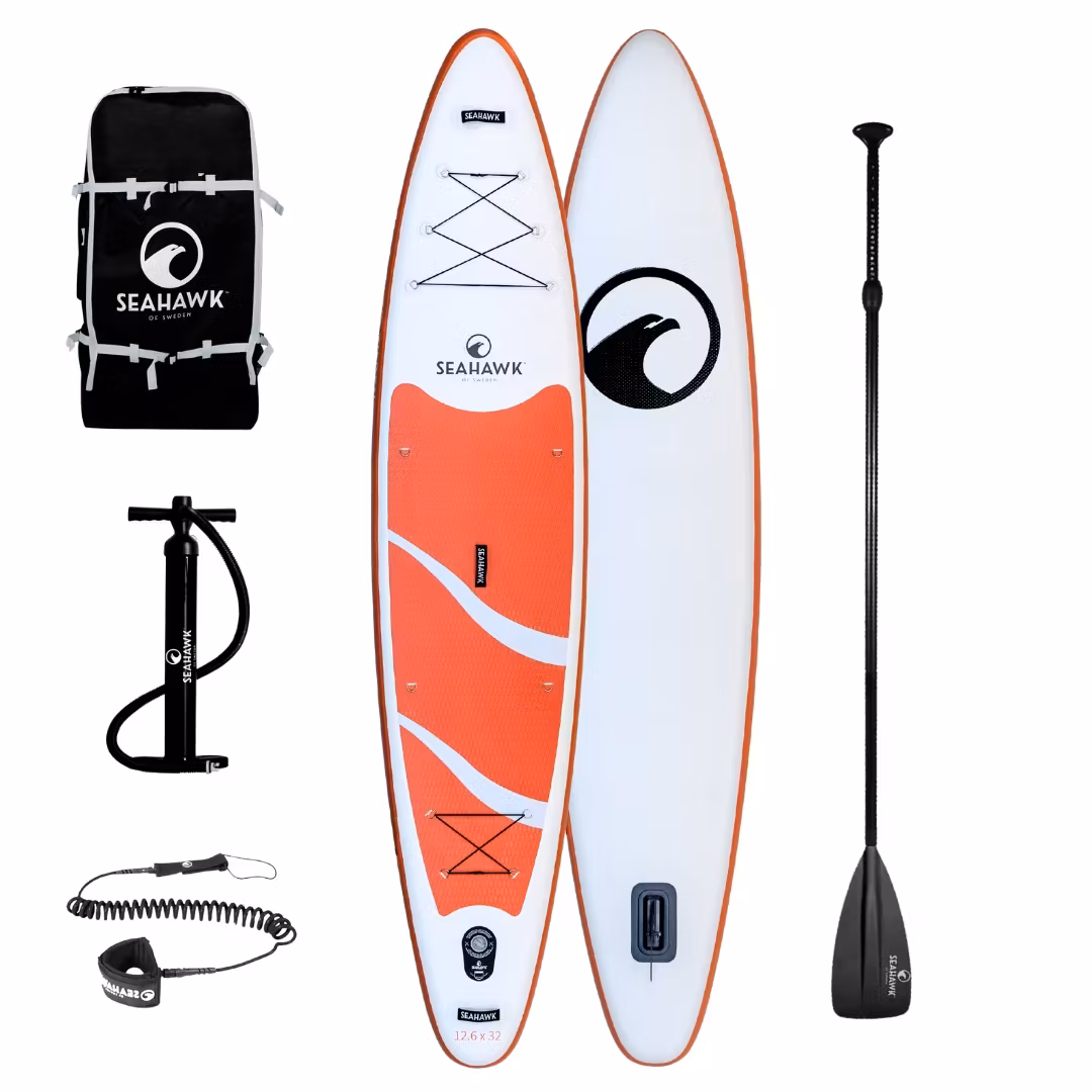 Seahawk Waves (Korall) - SUP 12.6 - Uppblåsbar - Paketerbjudande
