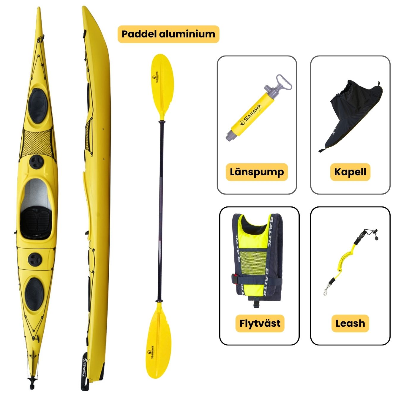 Singelkajak - Seahawk Expedition K1 LV/HV - Paket