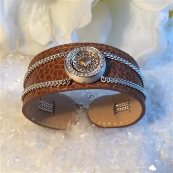 Spirit Icons, Silverarmband med läderband