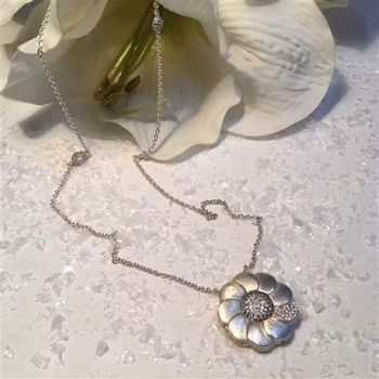 Spirit Icons, silverhalsband med zirkoner