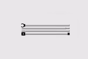 Bent strekkstang i aluminium (215-235cm)