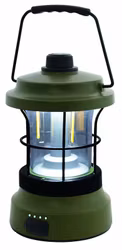 Retro olivenfarget lampe oppladbar/batteribank