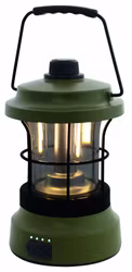 Retro olivenfarget lampe oppladbar/batteribank