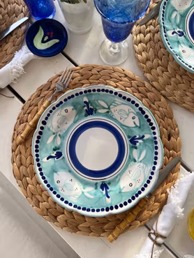 Dining Plate - Aqua Celeste