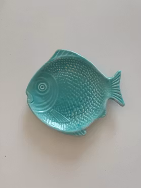 Fish plate - Aqua Celeste